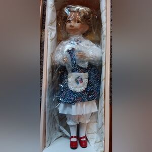 1989 Edwin Knowles Diana Effner Porcelain Doll Goldilocks Fairy Tale With COA